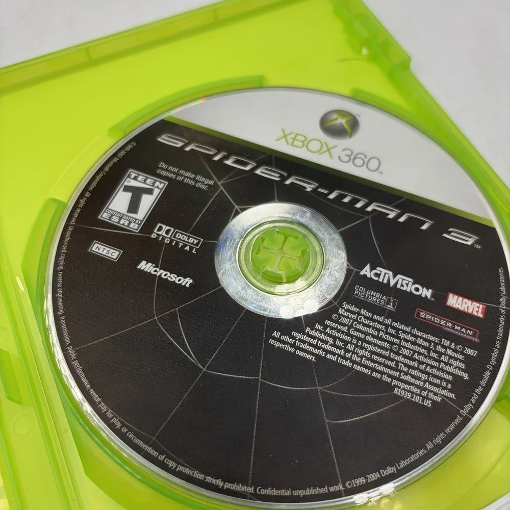 Spider-Man 3 Microsoft Xbox 360 Case Cover Art No Manual